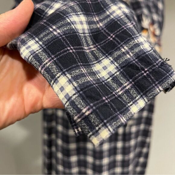 THML embroidered plaid Long sleeve dress - Picture 7 of 12